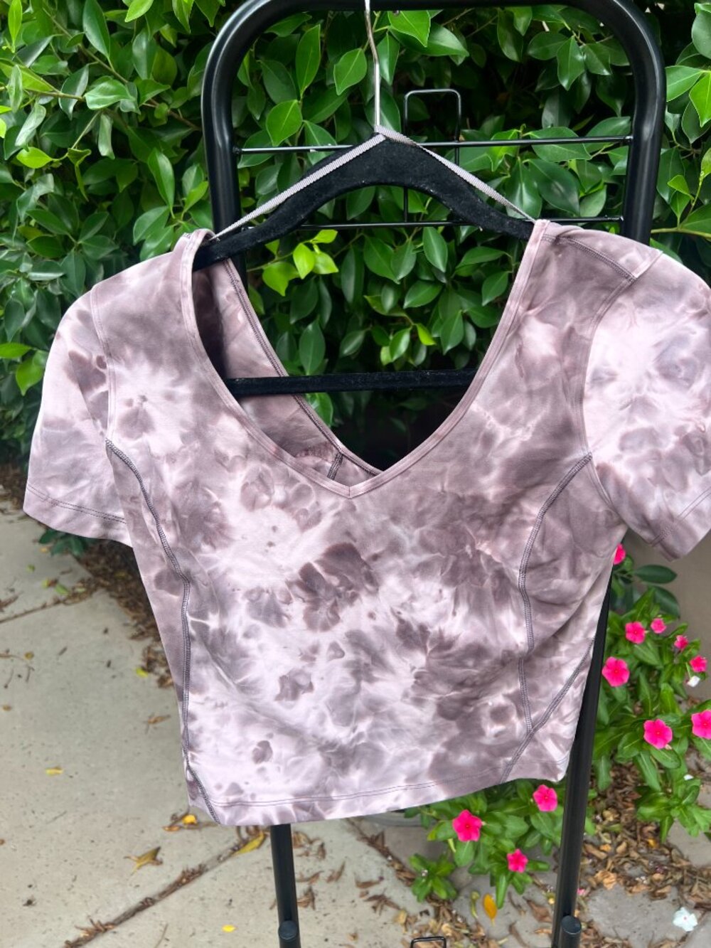 Lululemon Align T-Shirt Tie Dye Mauve Grey Size 6